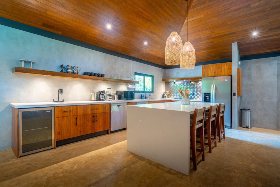 Large modern villa kitchen for group stays